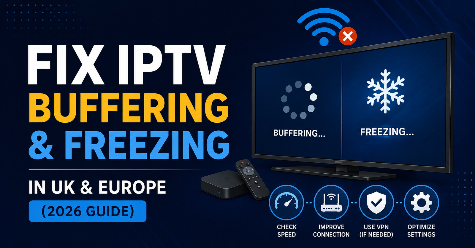 Fix IPTV Buffering & Freezing in UK & Europe