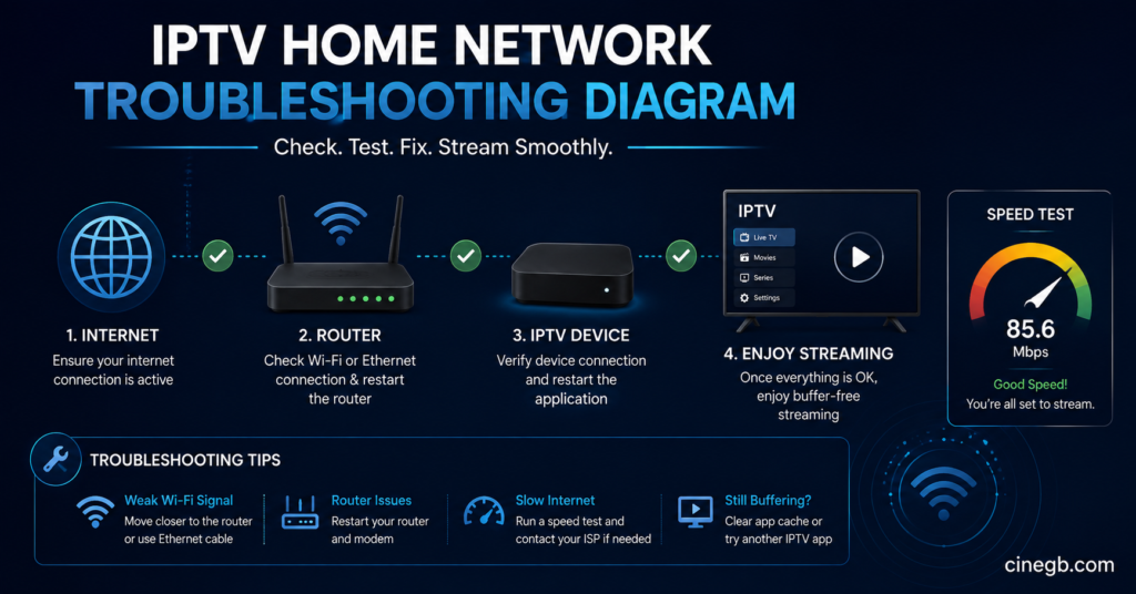IPTV Home Network Troubleshooting Diagram