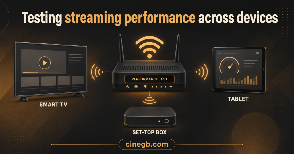 Testing streaming performance across devices