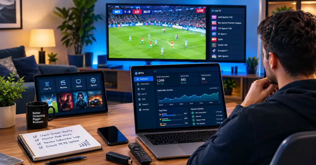 Reseller testing abonnement iptv playback stability during peak hours
