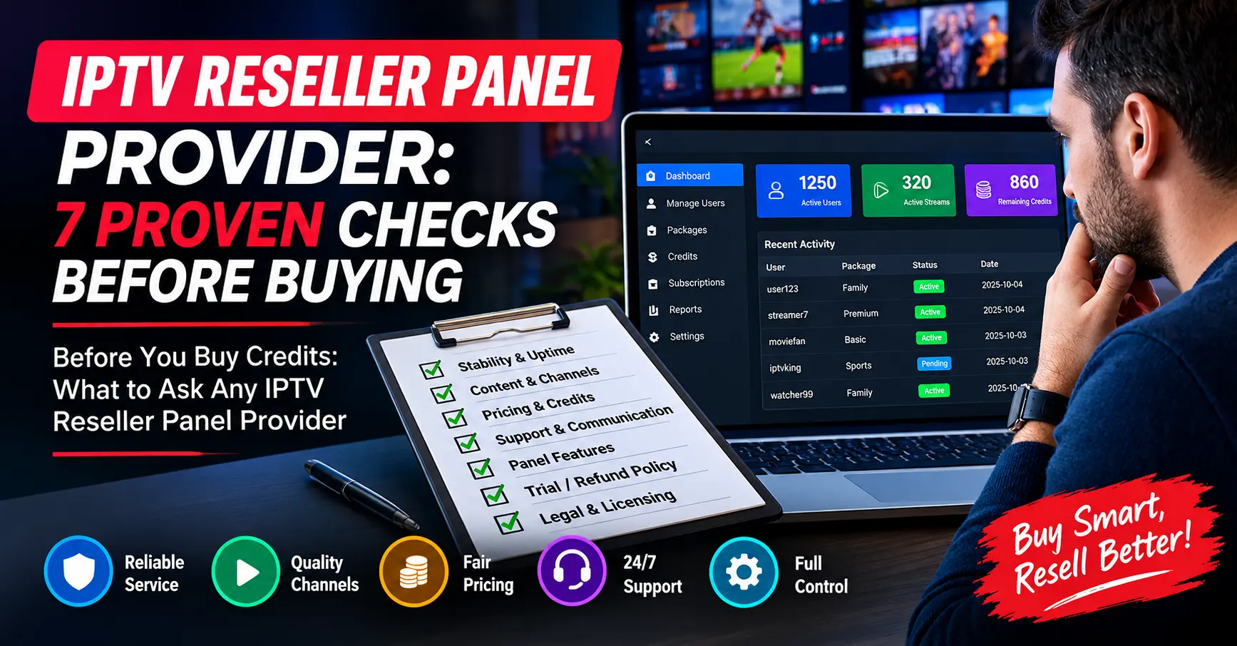 IPTV Reseller Panel Provider: 7 Proven Checks Before Buying