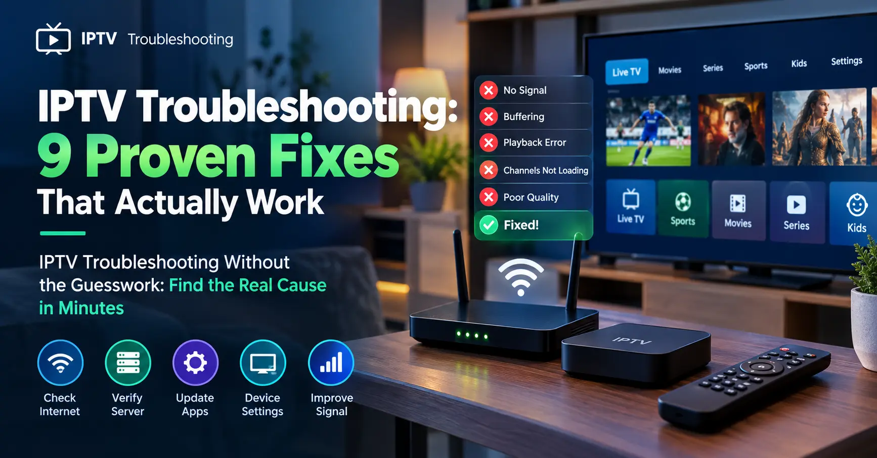 IPTV Troubleshooting: 9 Proven Fixes That Actually Work
